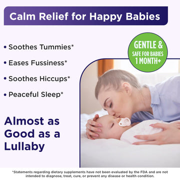 Wellements Organic Nighttime Gripe Water For Babies 1 Month+ (4 Fl Oz) - Baby Gripe Water For Bedtime Relief Gas, Colic & Fussin