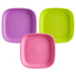 Re-Play Made in USA Deep Walled Flat Plates | Made from Eco Friendly Heavyweight Recycled Plastic | Dishwasher & Microwave Safe 