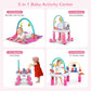 INFANS Baby Bouncer Activity Center, 5 in 1 Toddler Bouncing Activity Saucer Playtime Mat Activity Table with 360Rotating Seat,
