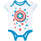 Marvel Avengers Spider-Man Captain America Captain Newborn Baby Girls Bodysuit And Headband Captain Marvel, Captain America, Spi
