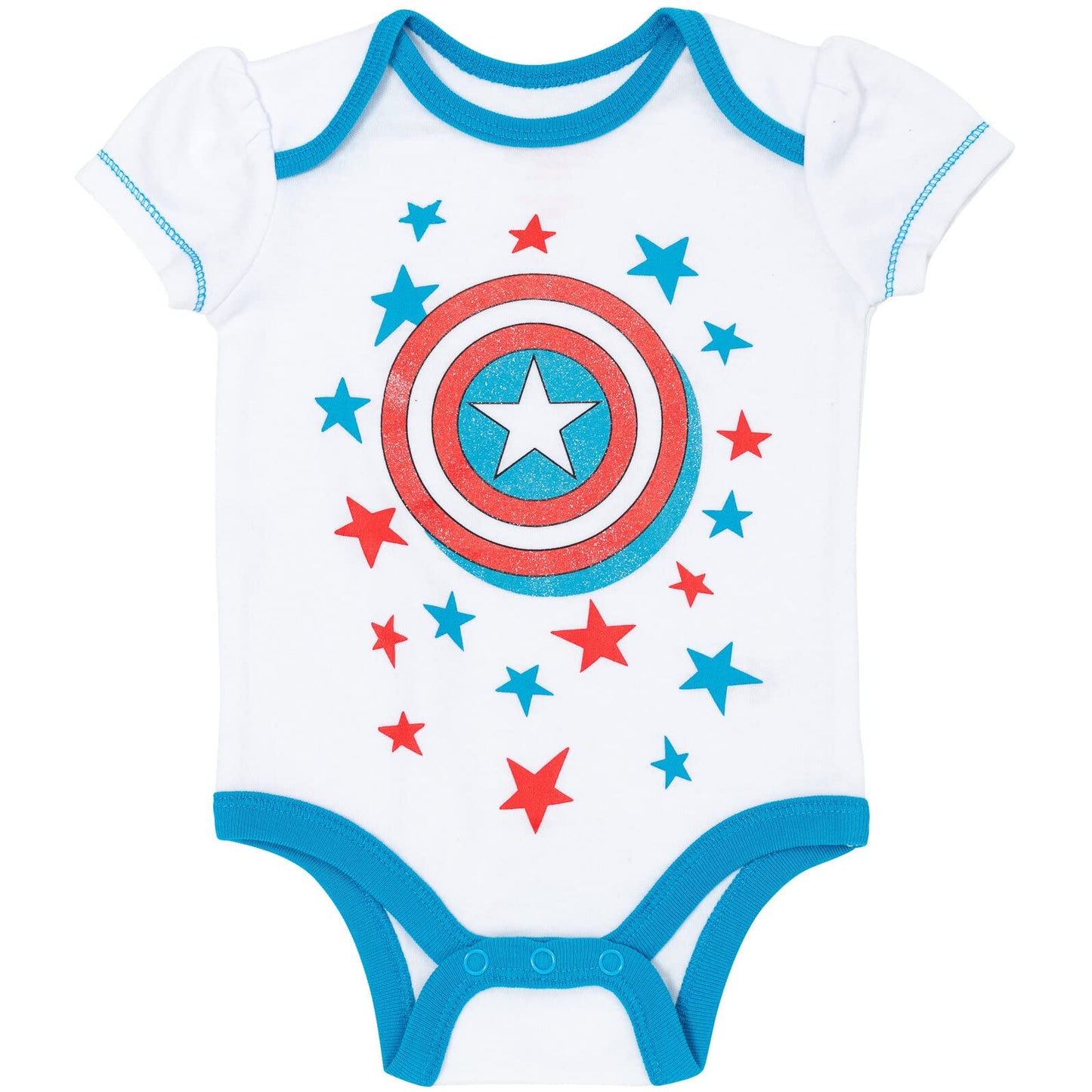 Marvel Avengers Spider-Man Captain America Captain Newborn Baby Girls Bodysuit And Headband Captain Marvel, Captain America, Spi