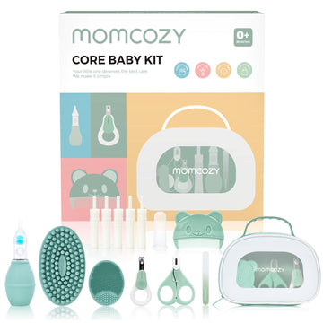 Momcozy Core Baby Kit, Baby Shower & Registry Essential Kit for Grooming&Health&Cleansing Care, Includes Nail File Kits, Nasal A