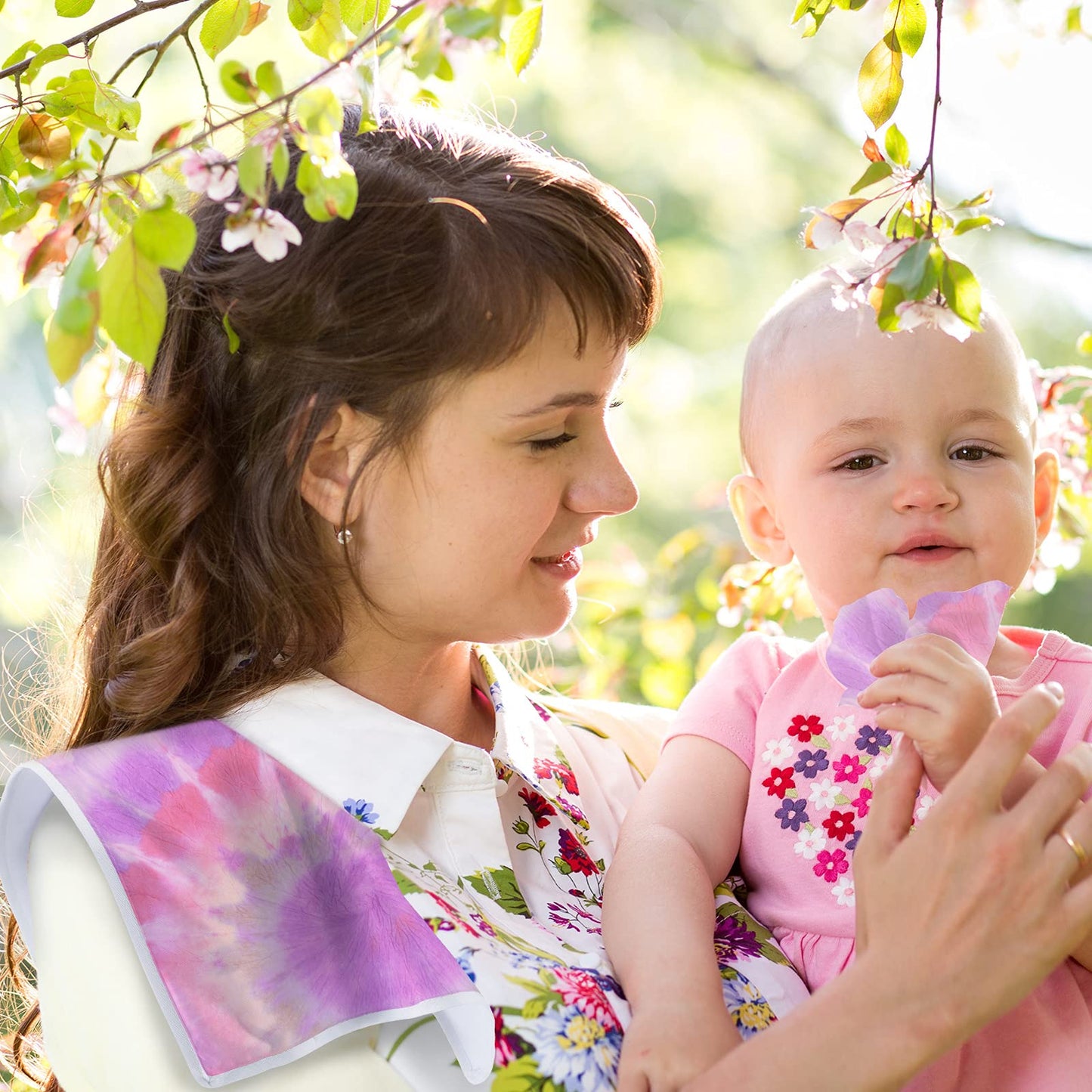 Satinior Sublimation Blank Baby Burp Cloths 5 Pieces Blank Baby Bibs Soft Absorbent Burping Solid White Unisex Boys Girls Burp C