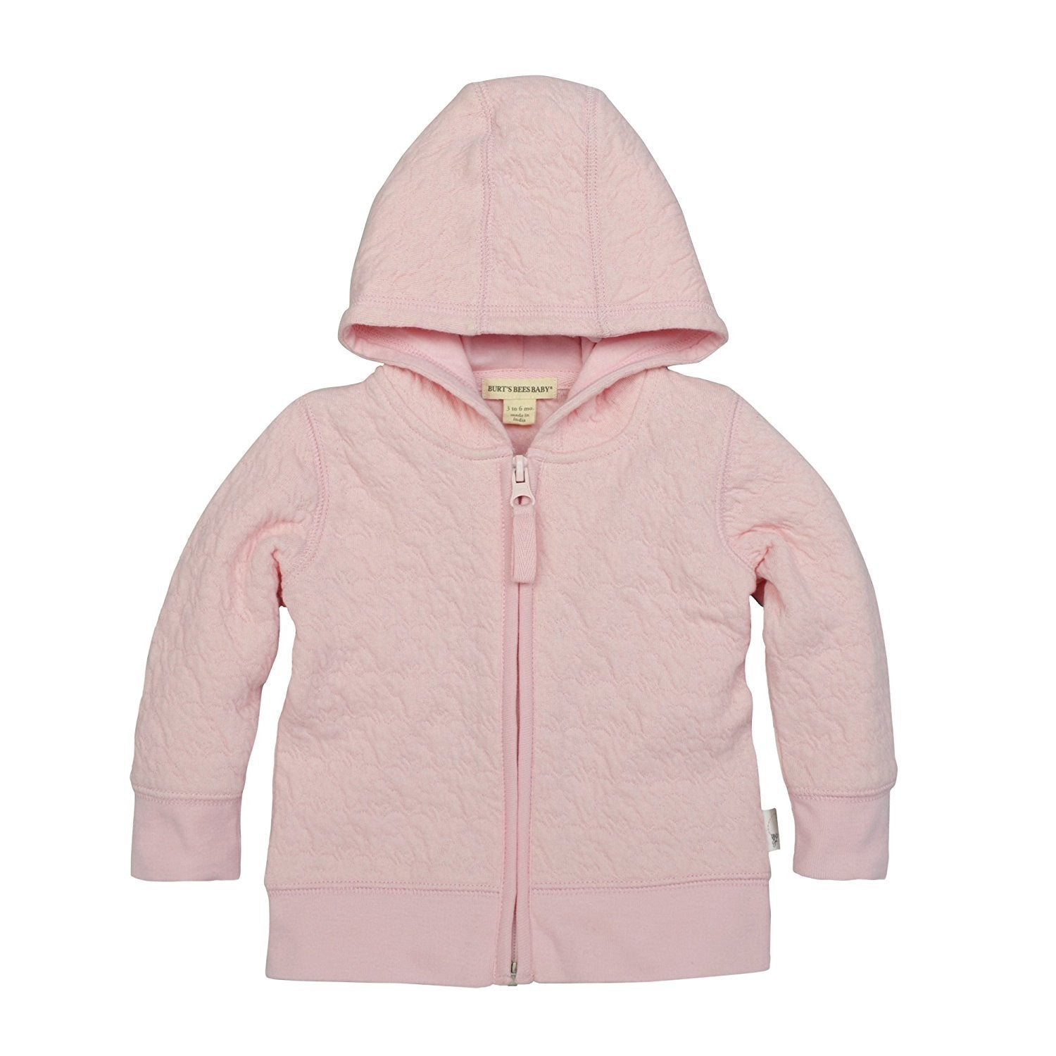 Burt'S Bees Baby Unisex Sweatshirts, Lightweight Zip-Up Jackets Coats, Organic Cotton Hooded, Blossom Quilted, 6 Months Us