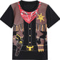 Cosland Toddler Cowboy Shirt Little Boys Western Tees, Black, 5T