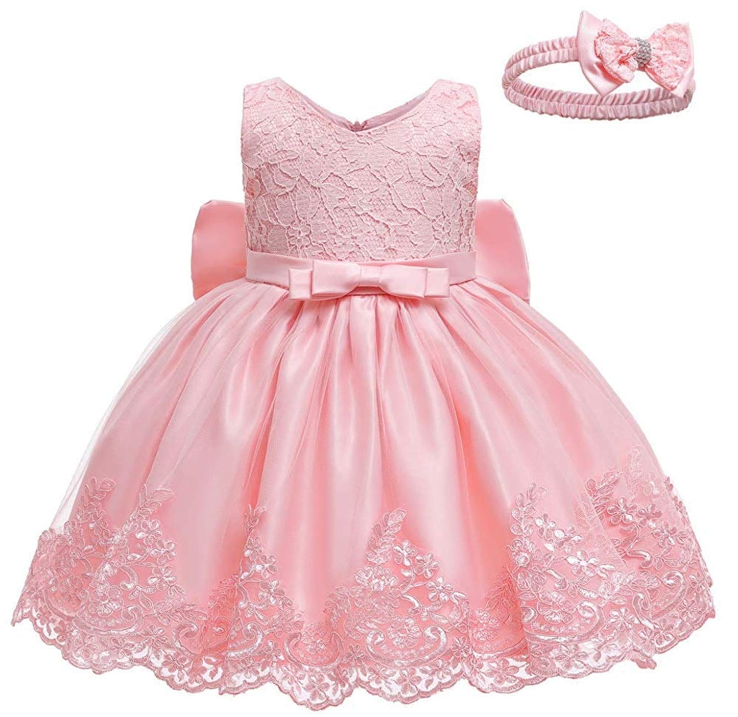 Nssmwttc Princess Girls Ball Gown Dress Child Birthday Party Christmas New Year Dresses Toddler Christmas (Pink02,90)