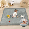PaPaMat 1.3 Thick Baby Play Mat for Floor, 79x118 Large Foam Tummy Time Mat, Padded Support Soft Plush Nursery Rug for Infant Ki
