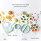 Simka Rose Baby Food Storage Containers - Freezer Safe Tray Silicone Baby Food Freezer Storage Tray Molds Breast Milk Freezer Tr