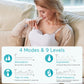 Paruu P10 Hands-Free Breast Pump Wearable, 338Mmhg Strong Suction, Low Noise, 4 Modes & 9 Levels,19/21/24/28Mm Insert/Flange, 2