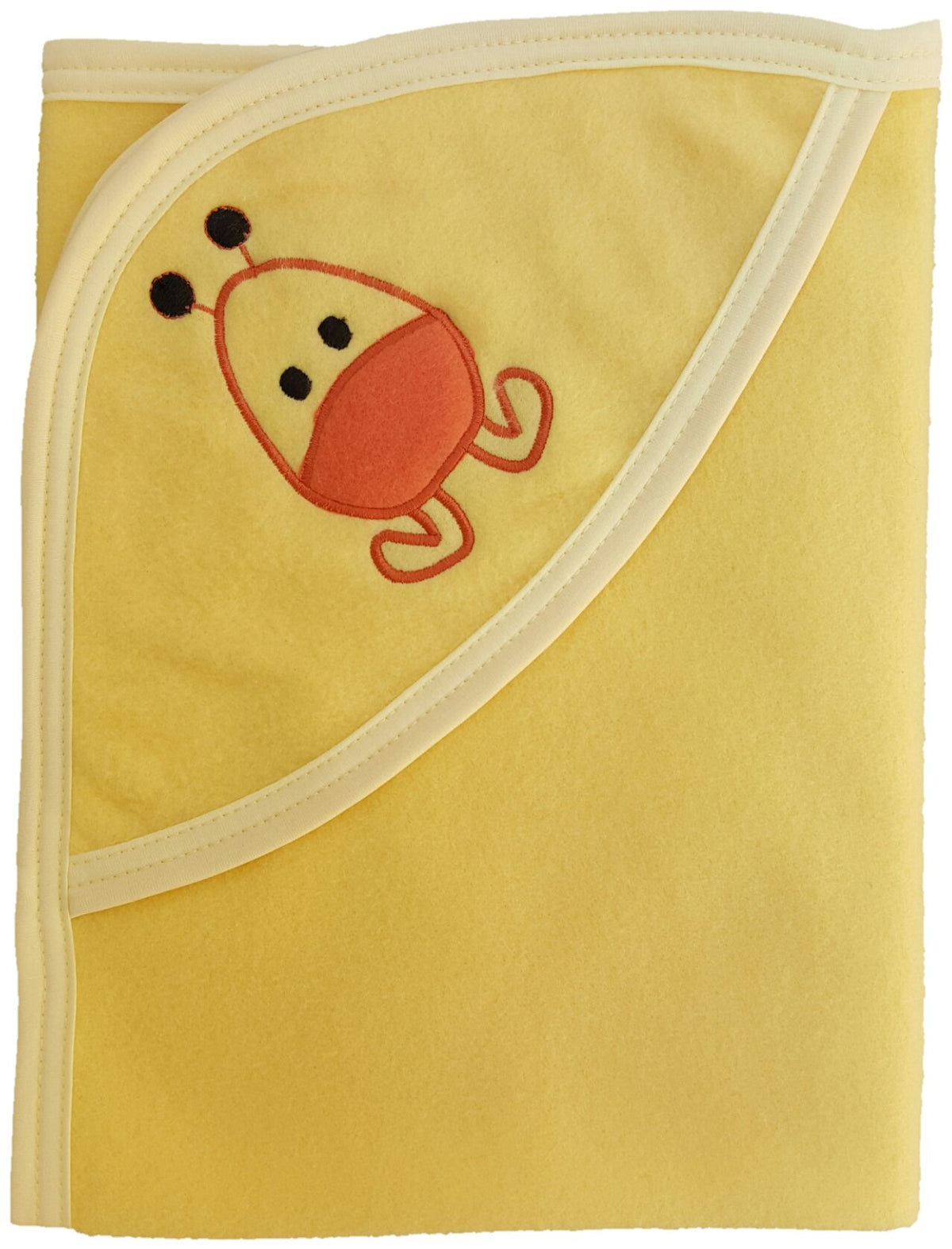BRANDONN Classic Polar Fleece Side Border Baby Blanket (Mango)