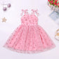 Ibtom Castle Valentine'S Day Dress For Girls Toddler Flower Princess Tutu Tulle Wedding Princess Pageant Prom Formal Special Occ