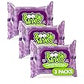 Boogie Baby Wet Wipes For Face, Hand, Body & Nose, Made With Vitamin E, Aloe, Chamomile & Natural Saline, Grape Scent, Purple, 3