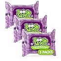 Boogie Baby Wet Wipes For Face, Hand, Body & Nose, Made With Vitamin E, Aloe, Chamomile & Natural Saline, Grape Scent, Purple, 3