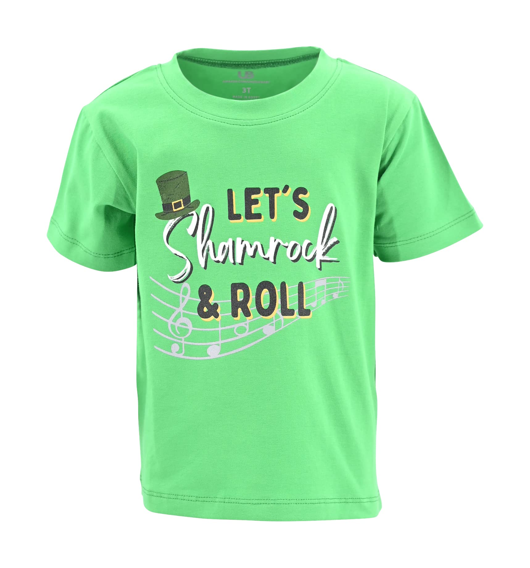 Unique Baby Boys Shamrock And Roll St Patricks Day T-Shirt (3Y, Green)