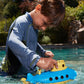 Green Toys Submarine in Yellow & blue - BPA Free, Phthalate Free, Bath Toy with Spinning Rear Propeller. Safe Toys for Toddlers,