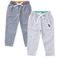 IjnUhb Baby Boys&Girls 2-Pack Pants, Toddler Cotton Pull on Jogger, Kids Dinosaur Drawstring Elastic Sweatpants(Light Dark 6-7 Y