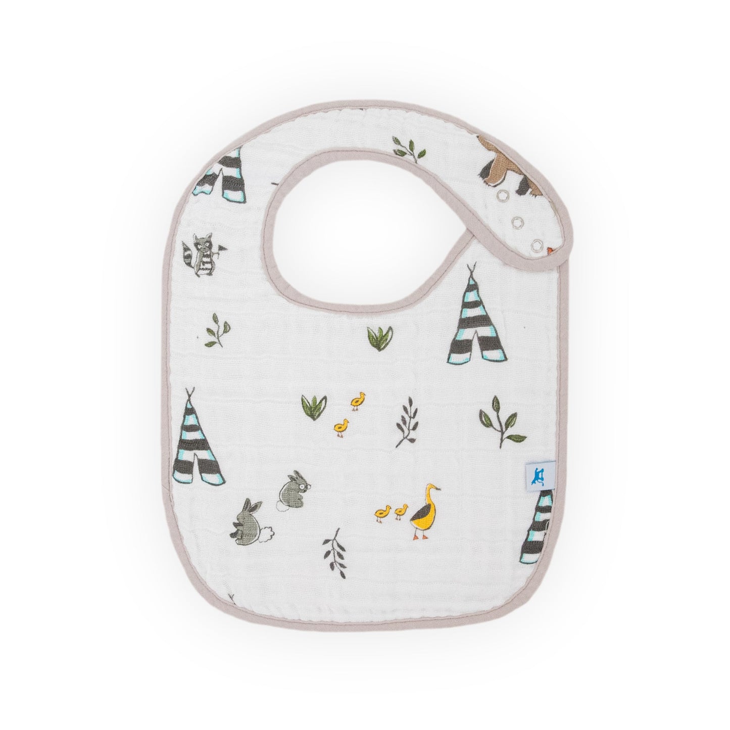 Little Unicorn Premium Classic Bib 3 Pack | Adjustable As Baby Grows | Soft Fabric On Skin | Great For First Time Eaters (Forest