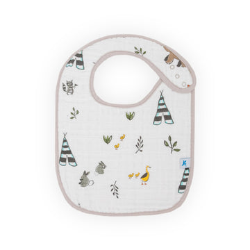 Little Unicorn Premium Classic Bib 3 Pack | Adjustable As Baby Grows | Soft Fabric On Skin | Great For First Time Eaters (Forest
