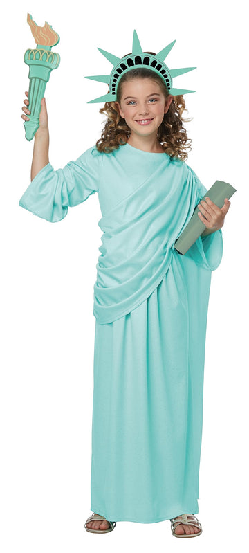 California Costumes Girls Statue Of Liberty Costume Large, Green