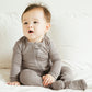 Vaenait Baby Toddler Boys Girls Solid Footie Pajama Cozy Modal Beige 0-3M
