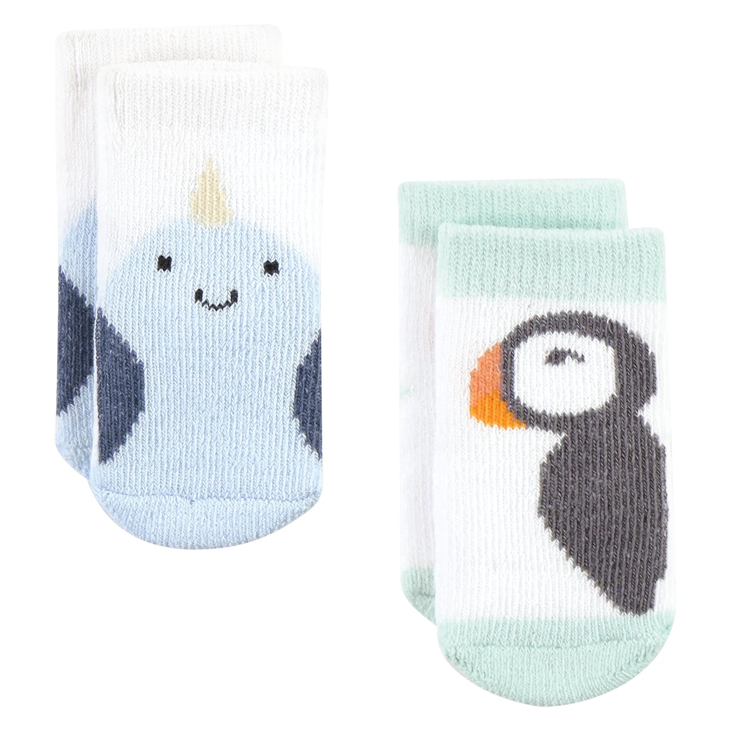 Hudson Baby Unisex Baby Cotton Rich Newborn And Terry Socks, Arctic Animals, 0-6 Months
