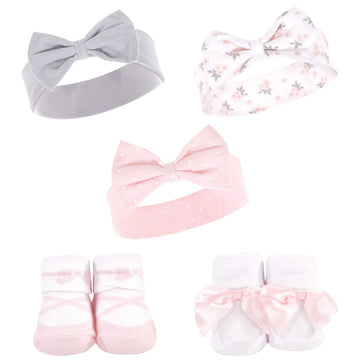 Hudson Baby Unisex Baby Headband And Socks Set, Ballet, 0-9 Months
