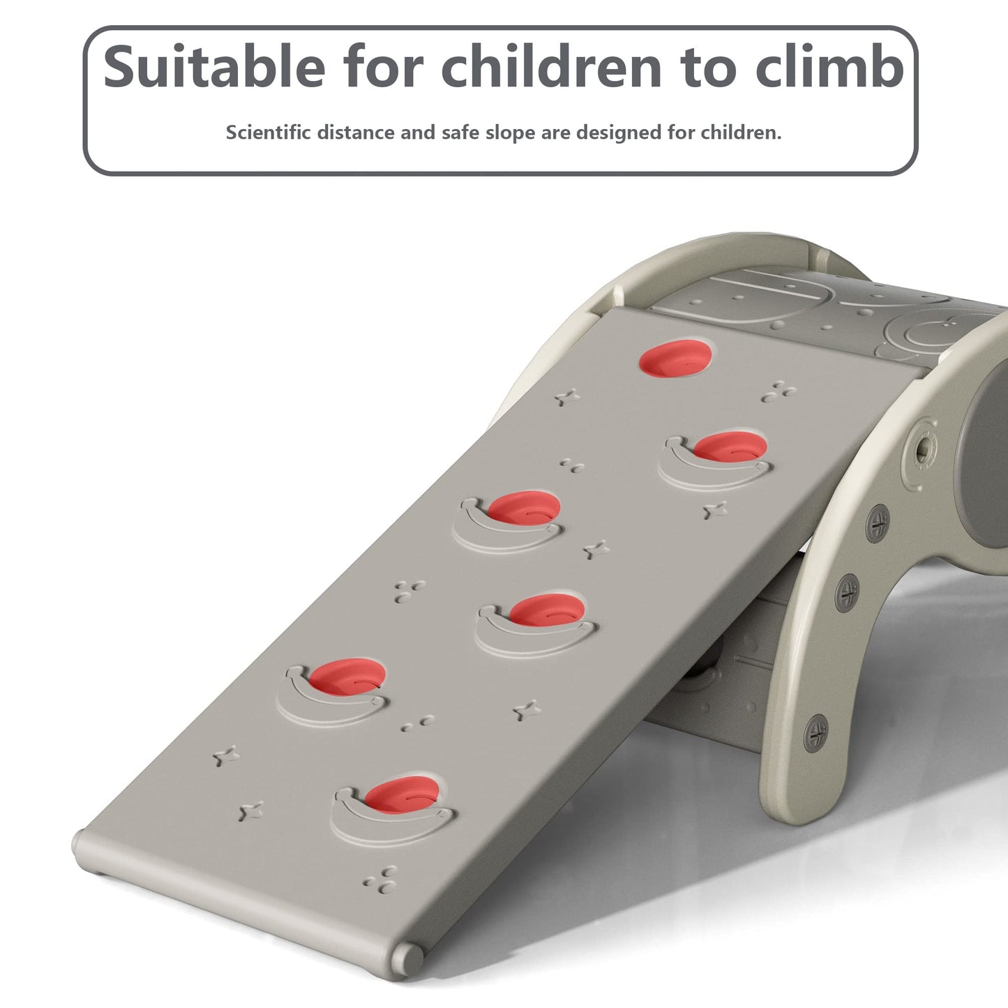Luuyouu Children'S Indoor Climbing Slideway Swing Playground 4-In-1 Function: Slide, Rock Climbing, Balance Board And Cradle Saf