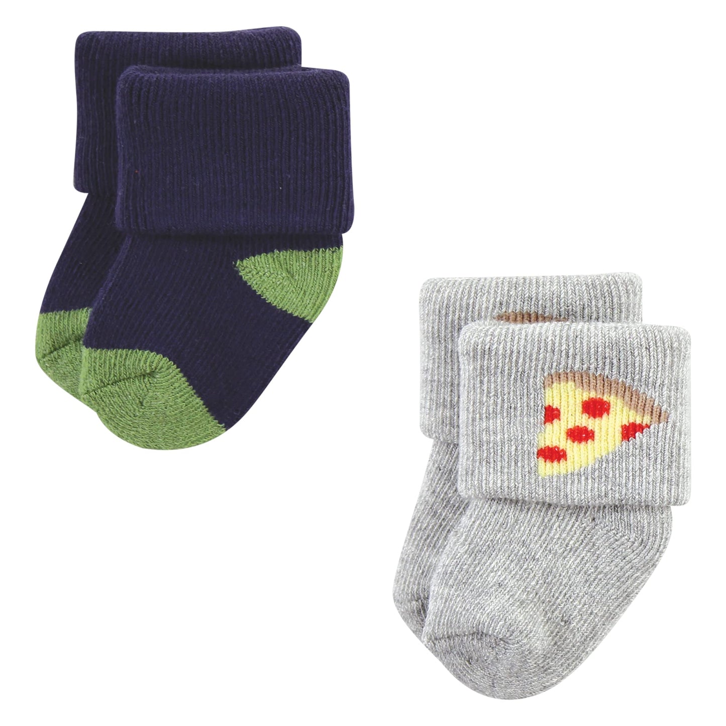 Hudson Baby Unisex Baby Cotton Rich Newborn And Terry Socks, Snacks, 0-6 Months