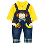 Chumhey Baby & Toddler Boys Jean Overalls Pants Set,Blue,18-24 Months