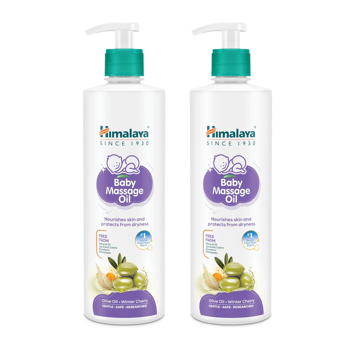 Himalaya Baby Massage Oil, 1L  500Ml X Pack Of 2 | With Vitamin E | For Strong Bones & Muscles | No. 1 Doctor Prescribed Brand