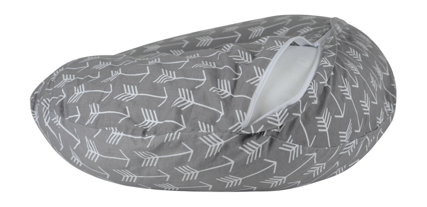 Adorology Nursing Pillow Slipcover, Gray Arrow Design, Maternity Breastfeeding Newborn Infant Feeding Cushion Cover Case, Baby S