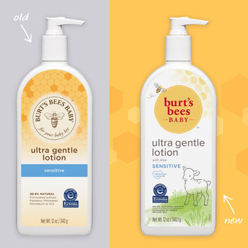 Burt'S Bees Baby Ultra Gentle Lotion With Aloe For Sensitive Skin, Pediatrician Tested, 99.0% Natural Origin, Pack Of 3