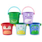Skip Hop Baby Bath Toy Buckets, Zoo Stack & Pour Buckets, Pastel