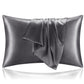 Bedelite Toddler Pillowcases 13X18 Inches - Super Soft And Silky Satin Pillowcase For Hair And Skin 2 Pack, Dark Grey Cooling Pi