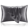 Bedelite Toddler Pillowcases 13X18 Inches - Super Soft And Silky Satin Pillowcase For Hair And Skin 2 Pack, Dark Grey Cooling Pi