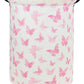 Tibaolover Butterfly Pink Basket Baby Girl Basket Kids Storage Basket Rectangular Cute Toy Storage Bin Organizer Shelf Book Bask