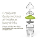 Kiinde Active Latch Silicone Baby Bottle, Anti Colic, Leak Proof, Easy To Clean, Includes 2 Medium Flow Active Latch Nipples Wit