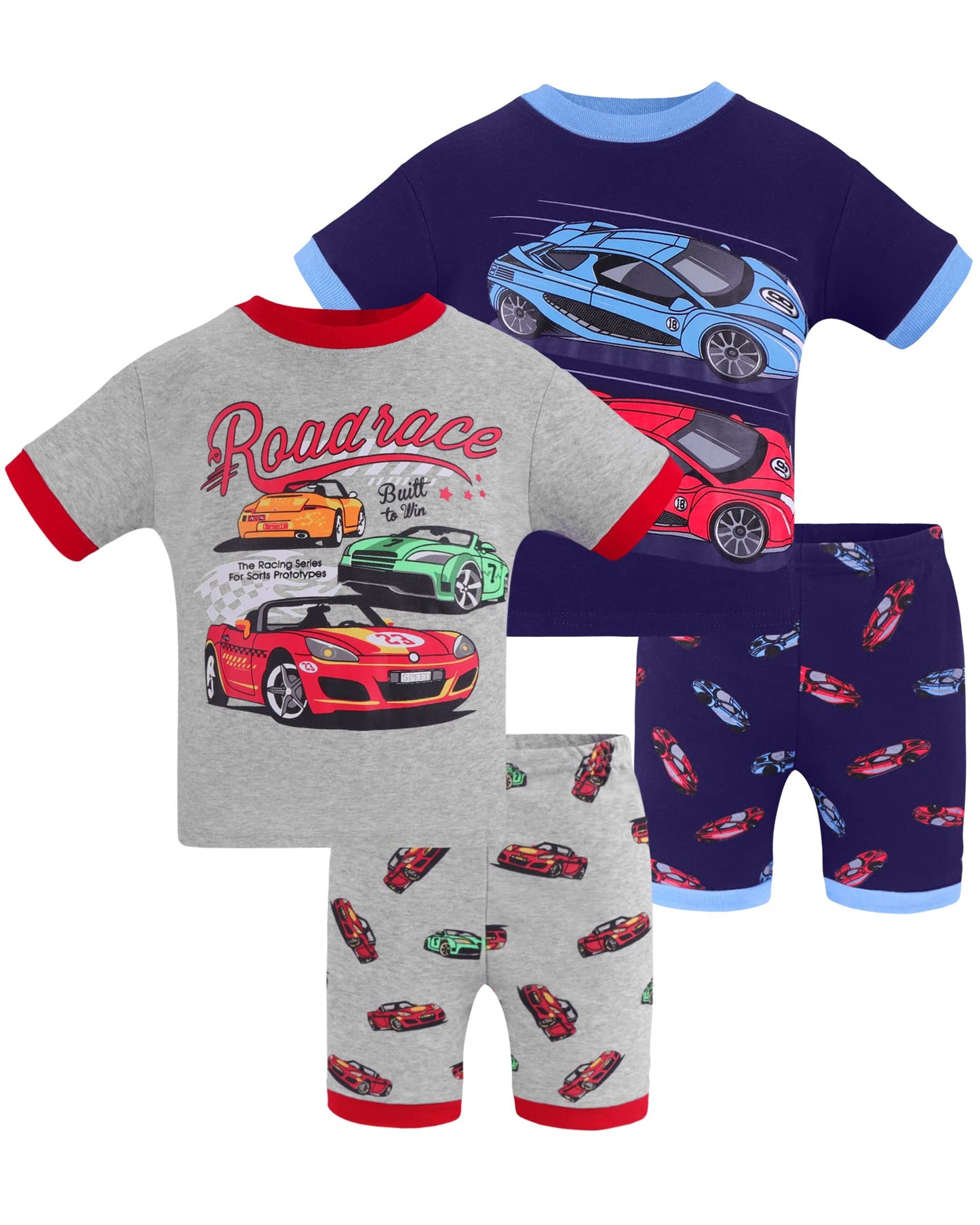 Daughter Queen Boys Pajamas 18-24 Months Summer Pjs Cars Pj Sets Baby Toddler Cotton Short Sleeve Sleepwear Jammies Race Cars Cl