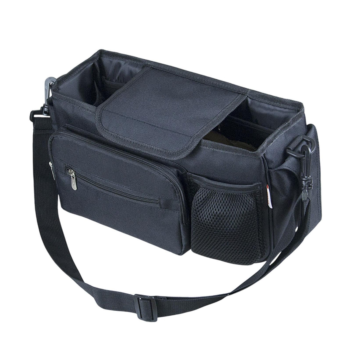 UJEAVETTE Stroller Organizer Bag Portable Mommy Travel Bag for Outdoor Outgoing Travel Black