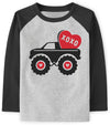 Toddler Boys T-Shirt Valentine'S Day Shirt Car Heart Tops Kids Long Sleeve Raglan Baby Tees Size 3T 4T