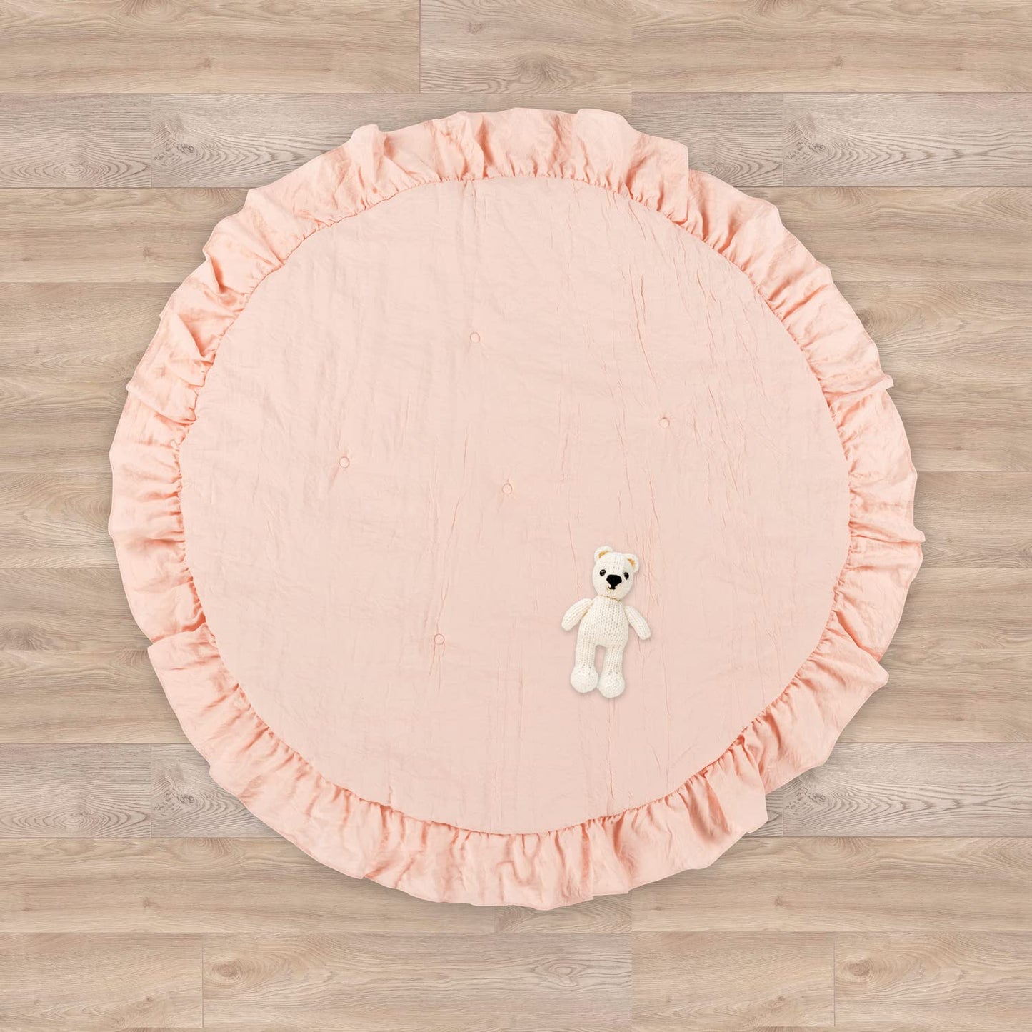 Lush Decor 36' Baby Round Ruffle Play Mat Single Diameter, Blush