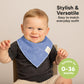 10-Pack Organic Baby Bandana Bibs For Girls - Super Absorbent Triangle Baby Bibs For Drooling And Teething Infant, 100% Cotton E