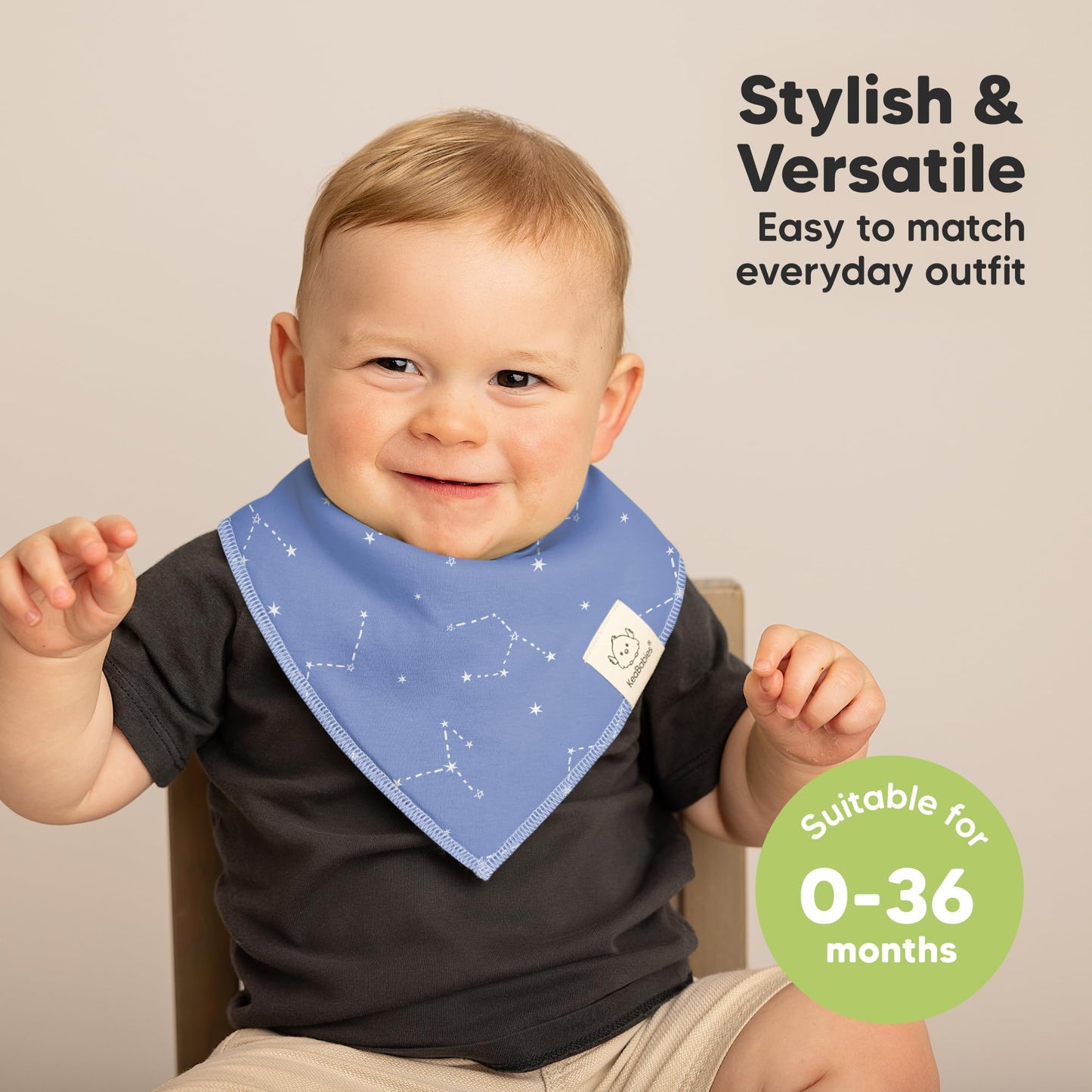 10-Pack Organic Baby Bandana Bibs For Girls - Super Absorbent Triangle Baby Bibs For Drooling And Teething Infant, 100% Cotton E