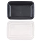 Goodcook Meal Prep Containers, Single Compartment 10-Pack, Bpa-Free Reusable Food Storage, Black, Microwave & Freezer Safe, Stac
