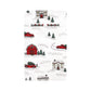 Hudson Baby Unisex Baby Cotton Flannel Burp Cloths, Christmas Scene, One Size