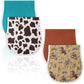 Hahafelt 4 Pcs Western Cowboy Baby Burp Cloths 100% Cotton Absorbent & Soft Burping Cloth Newborn Towel 2-in-1 Large Size Baby S