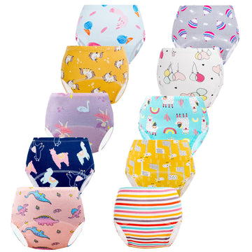Potty Training Underwear for Girls, Toddler Learning Training Underwear Boys (10 Packs, 4-6T, Multi-Colored)