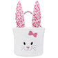 Easter Eggs Basket, Fluffy Bunny Baskets Cute Plush Rabit Basket With Foldable Bunny Ears, Easter Egg Hunts Easter Theme Party S