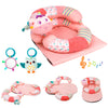 Blublu Park Sit Me Up Floor Seat With Detachable Support Pillow For Infant, 3-In-1 Tummy Time Mat And Baby Lounger To Prevent Re
