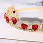 Descendants 4 Red Crown With Heart Descendants 4 Rise Of Red Costume Headdress Queen Of Hearts Gold Crown For Girls Teens Hallow